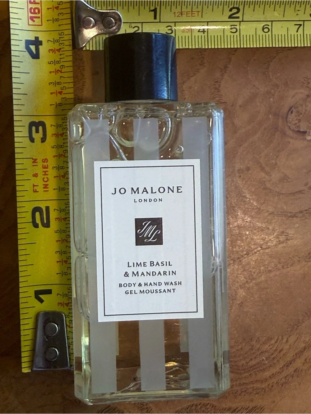 Jo Malone Lime Basil & Mandarin Body & Hand Wash - Clear Bottle with Black Cap